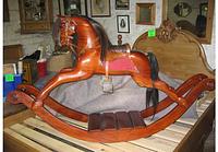 Solid mahogany rocking horse 